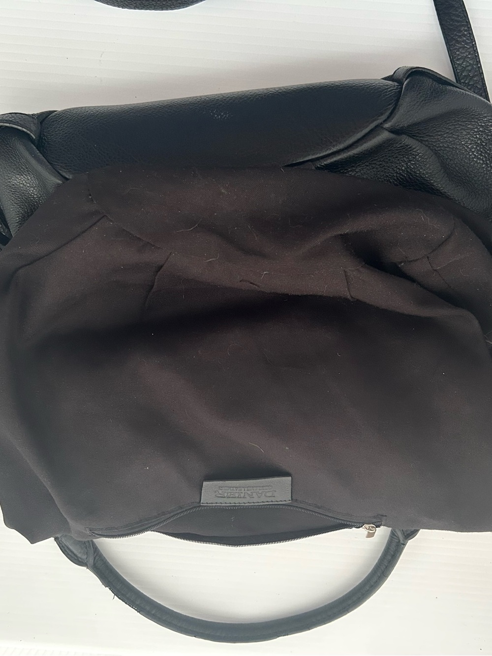 Danier Black Leather Shoulder Bag with Gold Hardware - Picture 9 of 9